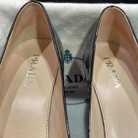 Prada Taffetas Glamour Pumps Grafite Color Size 38 - Picture 10 of 10